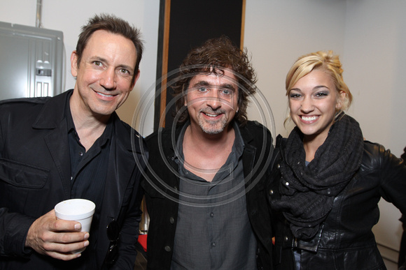 Jimmy Chamberlin, Todd Sucherman, and Hannah Ford